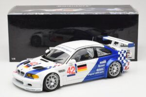 BMW M3 E46 GTR #42 J. Lehto / J. Muller ELMS 2001 Minichamps 1:18 100012192 Metāls — attēls 8 no 8