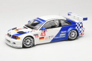 BMW M3 E46 GTR #43 D. Muller ALMS 2001 Minichamps 1:18 100012143 Metāls