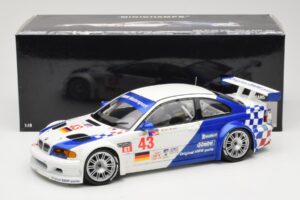 BMW M3 E46 GTR #43 D. Muller ALMS 2001 Minichamps 1:18 100012143 Metāls — attēls 8 no 8