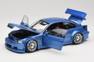 BMW M3 E46 GTR Street Zils Minichamps 1:18 80430302540 Metāls — attēls 2 no 8