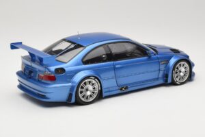 BMW M3 E46 GTR Street Zils Minichamps 1:18 80430302540 Metāls — attēls 3 no 8