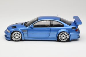 BMW M3 E46 GTR Street Zils Minichamps 1:18 80430302540 Metāls — attēls 4 no 8