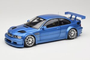 BMW M3 E46 GTR Street Zils Minichamps 1:18 80430302540 Metāls
