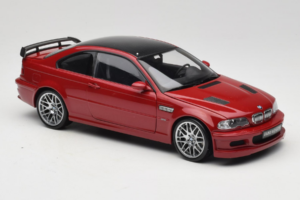 BMW M3 E46 GTR Street Sarkans Kyosho 1:18 08507R Metāls — attēls 6 no 8