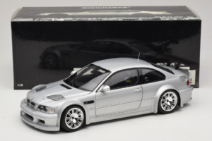 BMW M3 E46 GTR Street Sudrabs Minichamps 1:18 100012100 Metāls — attēls 8 no 8