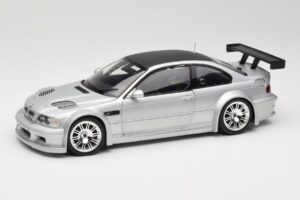 BMW M3 E46 GTR Street Sudrabs With Carbon Roof Minichamps 1:18 100012102 Metāls