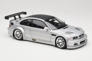 BMW M3 E46 GTR Street Sudrabs With Carbon Roof Minichamps 1:18 100012102 Metāls — attēls 6 no 8