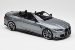BMW M4 G82 Kabriolets Grey Metallic Minichamps 1:18 155021034 Metāls — attēls 4 no 6
