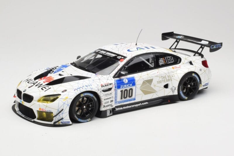 BMW M6 GT3 F13 #100 Schubert Motorsport J. Edwards / J. Klingmann 24h Nurburgring 2016 Minichamps 1:18 155162611 Metāls