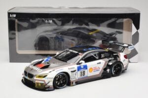 BMW M6 GT3 F13 #18 Schubert Motorsport A. Farfus / J. Krohn 24h Nurburgring 2016 Minichamps 1:18 155162618 Metāls — attēls 6 no 6