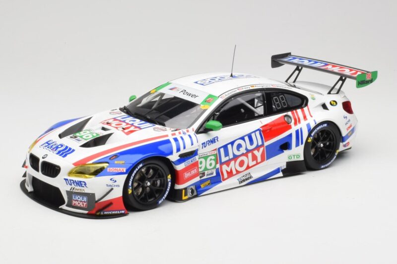 BMW M6 GT3 F13 #96 Turner Motorsport B. Auberlen / R. Foley Class Winner Petit Le Mans 2019 Minichamps 1:18 153192696 Metāls