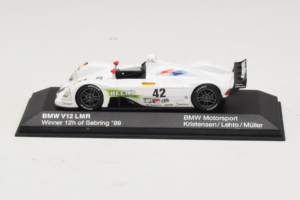 BMW V12 LMR #42 T. Kristensen / J.J. Lehto / J. Muller 24 Hours of Le Mans 1999 Minichamps 1:43 80429418137 Metāls