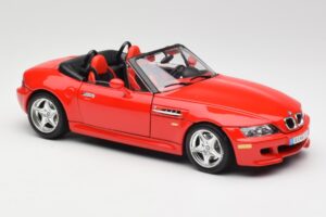 BMW Z3 E36/7 Roadster Sarkans Bburago 1:18 3349 Metāls — attēls 6 no 8