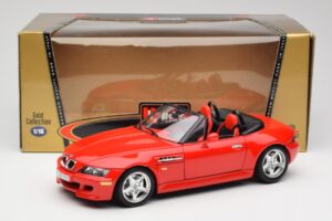 BMW Z3 E36/7 Roadster Sarkans Bburago 1:18 3349 Metāls — attēls 8 no 8