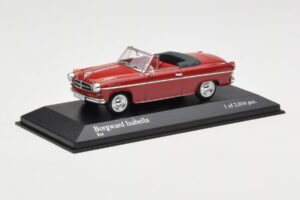 Borgward Isabella Kabriolets Sarkans Minichamps 1:43 400096060 Metāls — attēls 2 no 4