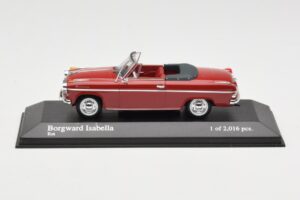 Borgward Isabella Kabriolets Sarkans Minichamps 1:43 400096060 Metāls