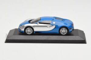 Bugatti Veyron Centenaire Zils Metaliks Sudrabs Minichamps 1:43 400110850 Metāls