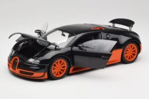 Bugatti Veyron Super Sport World Record Edition Carbon & Orange Minichamps 1:18 100110840 Metāls — attēls 2 no 8