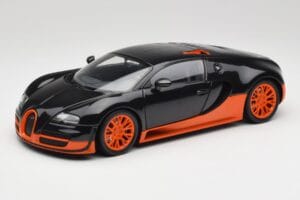 Bugatti Veyron Super Sport World Record Edition Carbon & Orange Minichamps 1:18 100110840 Metāls