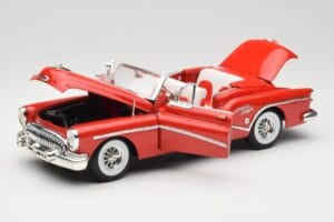 Buick Skylark Kabriolets Sarkans Motormax 1:18 73129 Metāls — attēls 2 no 8