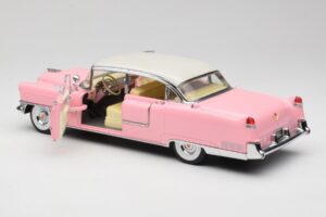 Cadillac Fleetwood Elvis Presley Rozā MRC 1:18 LIC1000 Metāls — attēls 5 no 8