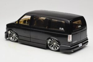 Chevrolet Astro Van Tuned Melns Jada 1:18 63122 Metāls — attēls 7 no 8