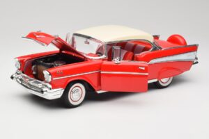 Chevrolet Bel Air Matador Sarkans & India Ziloņkauls Road Legends 1:18 92109 Metāls — attēls 2 no 8