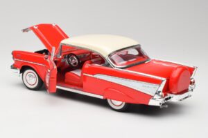 Chevrolet Bel Air Matador Sarkans & India Ziloņkauls Road Legends 1:18 92109 Metāls — attēls 5 no 8