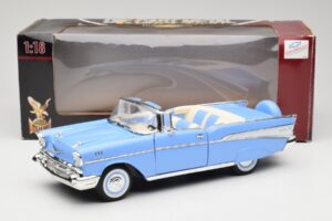 Chevrolet Bel Air Kabriolets Zils Road Signature 1:18 55/1/0863 Metāls — attēls 8 no 8