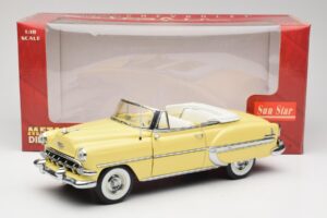Chevrolet Bel Air Kabriolets Dzeltens Sun Star 1:18 1712 Metāls — attēls 8 no 8