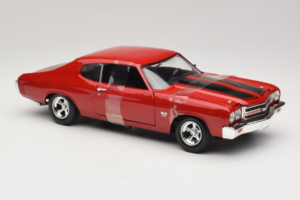 Chevrolet Chevelle SS Fast & Furious Sarkans Johnny Lightning 1:18 39578 Metāls — attēls 4 no 6