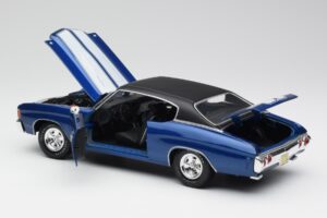 Chevrolet Chevelle SS 454 Zils Maisto 1:18 531886 Metāls — attēls 5 no 8