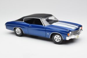 Chevrolet Chevelle SS 454 Zils Maisto 1:18 531886 Metāls — attēls 6 no 8