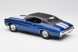 Chevrolet Chevelle SS 454 Zils Maisto 1:18 531886 Metāls — attēls 7 no 8