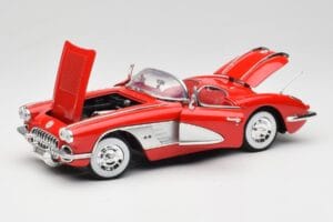 Chevrolet Corvette C1 Sarkans Motormax 1:18 73100TC Metāls — attēls 2 no 8