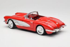 Chevrolet Corvette C1 Sarkans Motormax 1:18 73100TC Metāls — attēls 7 no 8