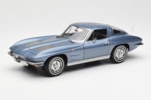 Chevrolet Corvette C2 Zilganzils Metaliks AUTOart 1:18 71182 Metāls