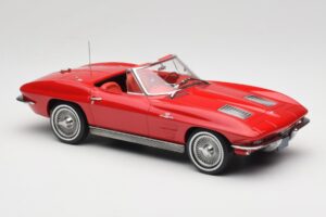 Chevrolet Corvette C2 Sting Ray Kabriolets Riverside Red Norev 1:18 189056 Metāls — attēls 4 no 6