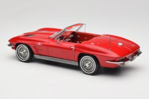 Chevrolet Corvette C2 Sting Ray Kabriolets Riverside Red Norev 1:18 189056 Metāls — attēls 5 no 6