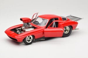 Chevrolet Corvette C3 Dragster Sarkans Hot Wheels 1:18 29226 Metāls — attēls 2 no 8