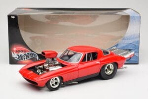 Chevrolet Corvette C3 Dragster Sarkans Hot Wheels 1:18 29226 Metāls — attēls 8 no 8