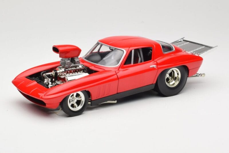 Chevrolet Corvette C3 Dragster Sarkans Hot Wheels 1:18 29226 Metāls
