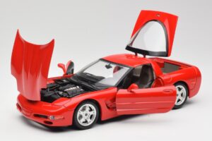 Chevrolet Corvette C5 Sarkans Bburago 1:18 3066 Metāls — attēls 2 no 8