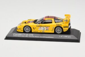 Chevrolet Corvette C5-R #3 R. Fellows / J. O'Connell / O. Gavin ALMS Petit Le Mans 2002 Minichamps 1:43 400021493 Metāls