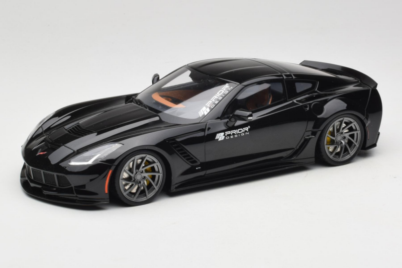 Chevrolet Corvette C7 Prior Design Melns GT Spirit 1:18 GT249 Sveķi