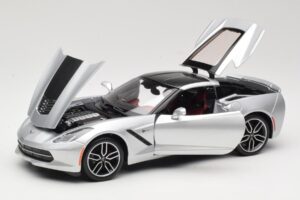 Chevrolet Corvette C7 Sudrabs Maisto 1:18 38132 Metāls — attēls 2 no 8