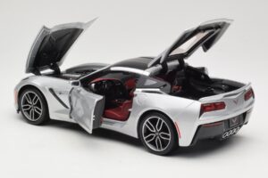 Chevrolet Corvette C7 Sudrabs Maisto 1:18 38132 Metāls — attēls 5 no 8