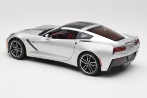 Chevrolet Corvette C7 Sudrabs Maisto 1:18 38132 Metāls — attēls 7 no 8