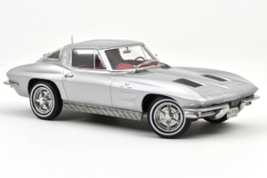 Chevrolet Corvette C2 Sting Ray Sebring Silver Norev 1:18 189052 Metāls