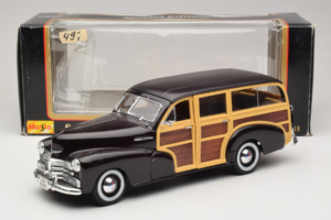 Chevrolet Fleetmaster Woody Melns Maisto 1:18 56043 Metāls — attēls 8 no 8